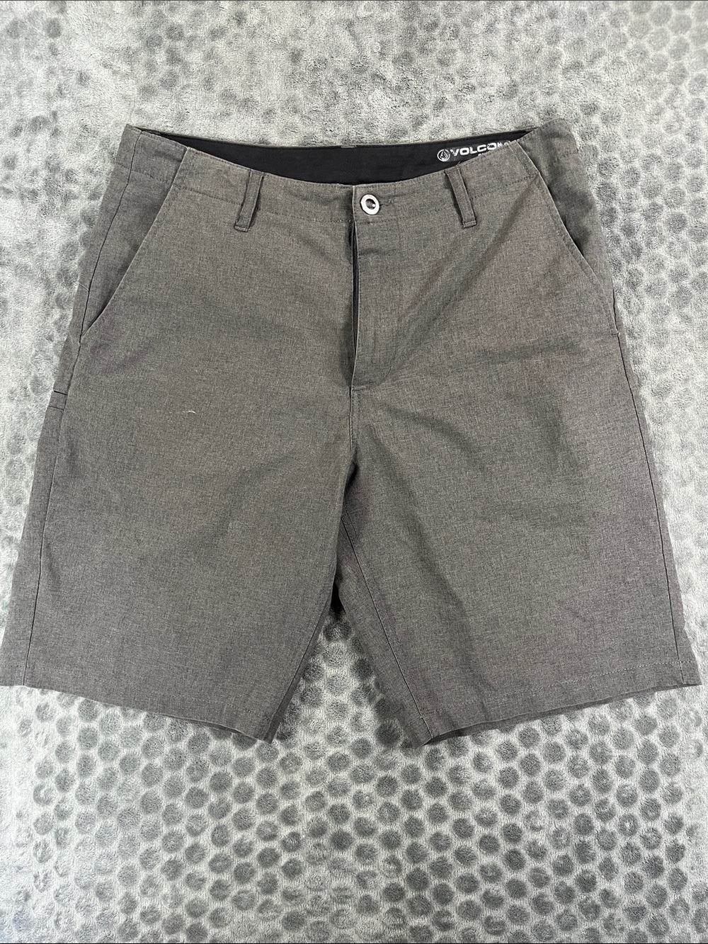 Volcom Men's Charcoal Surf&Turf 4 way stretch Shorts